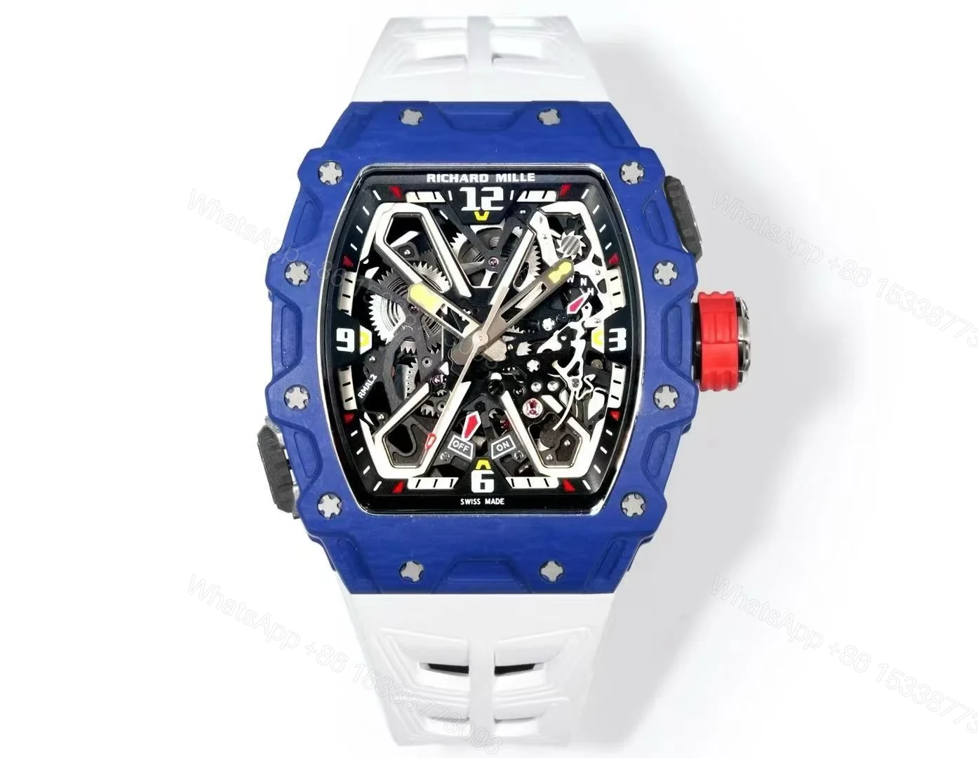 Richard Mille RM35-03 Automatic Skeleton Watch Carbon NTPT Quartz Carbon Fiber Slim 13.5MM Case Integrated Movement Premium Edition RM35-03-NTPT-QCF-A35 — view 1