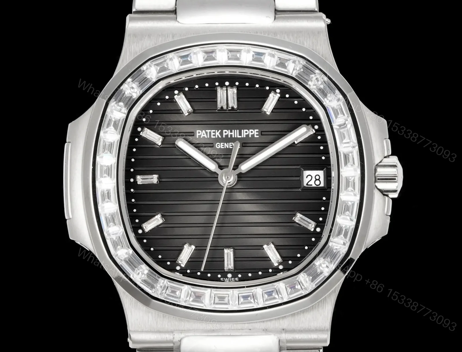 Patek Philippe Nautilus 5711 Black Diamond Set PATEK-NAUTILUS-5711-BLK-DIA — view 1