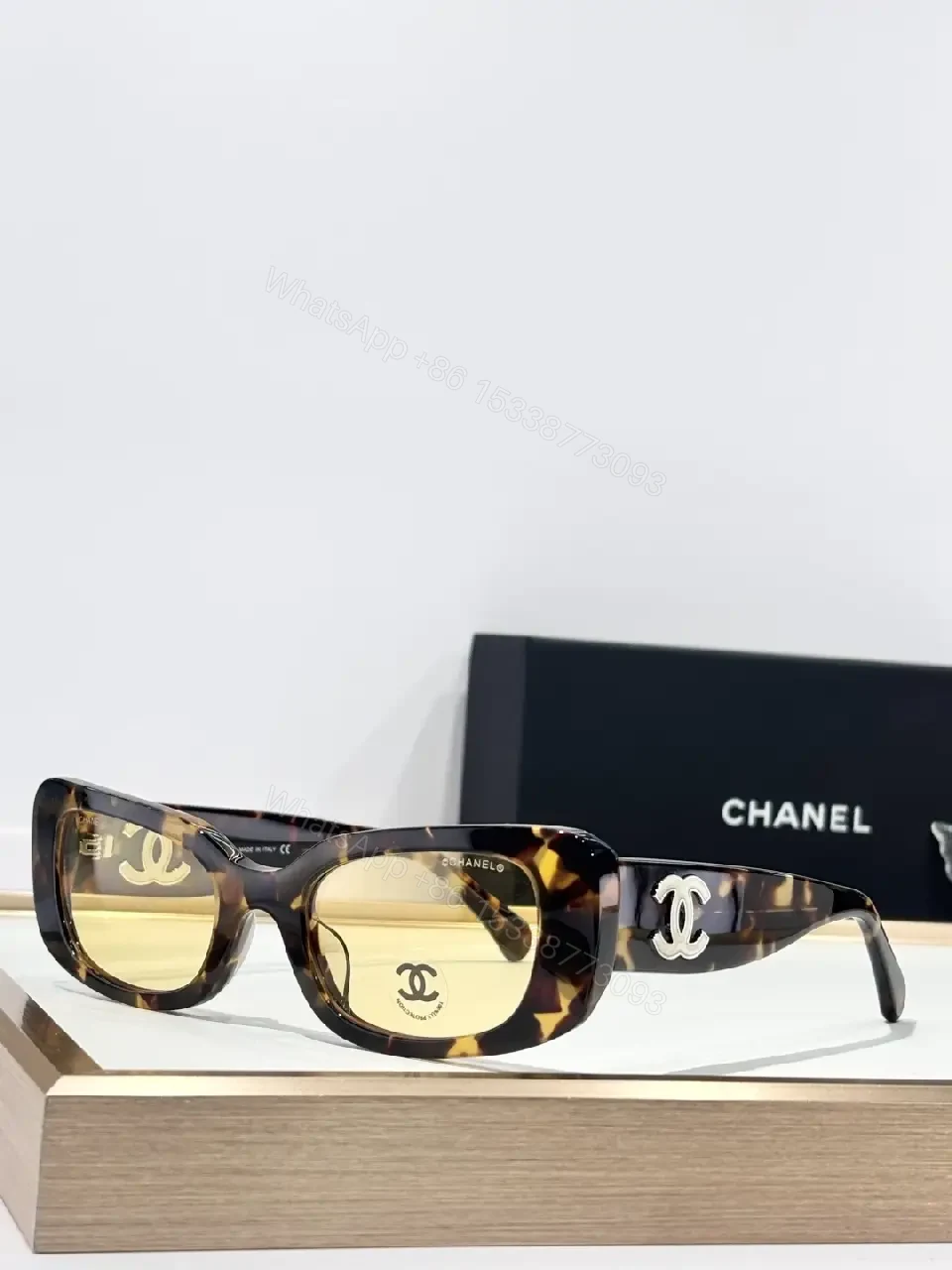 View 7 of Translucent Frame Sunglasses with Rose Lenses, Signature Luxe