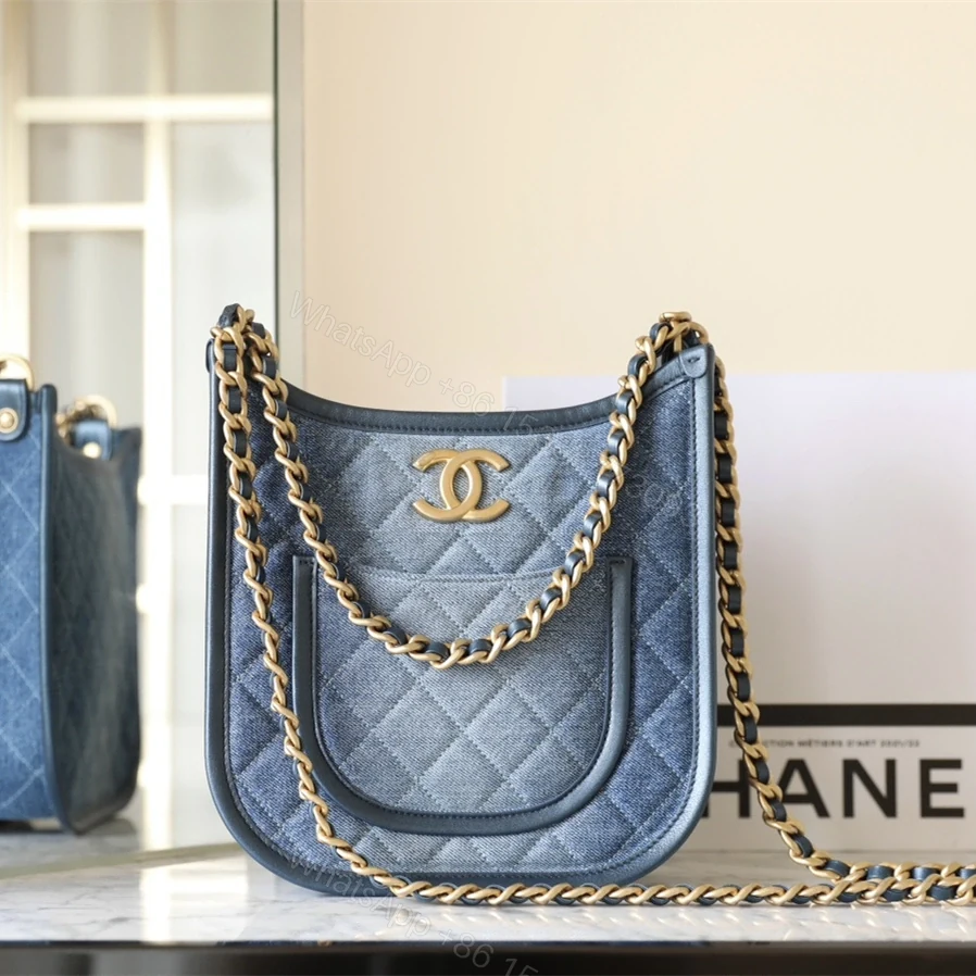 View 4 of 高仿Chanel*24S系列AS4532水洗丹寧Hobo包大號免檢版