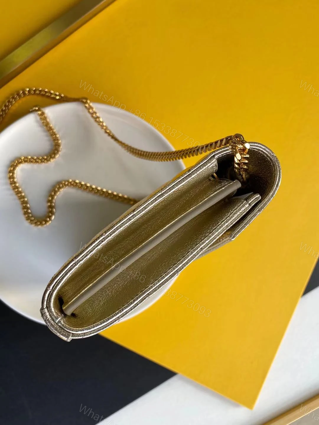 View 7 of Ysl Gold Clutch Ysl Sling Bag
