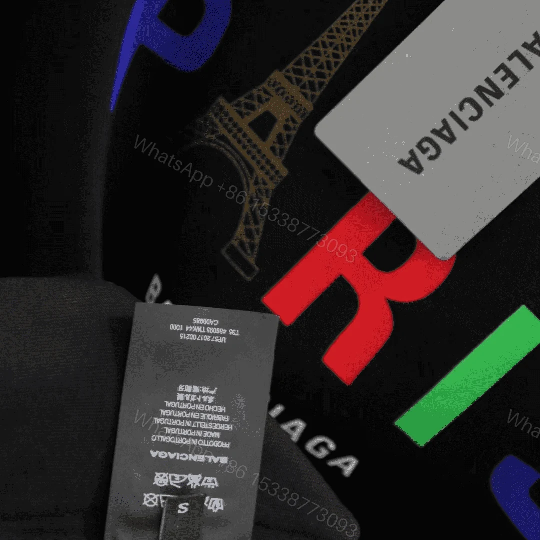 View 8 of BALENCIAGA MEN’S BLACK MODE LOGO TEE – BB42