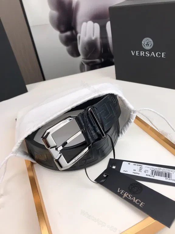 View 6 of Greek-Key Leather Belt â€” Luxurious, All-Season Style