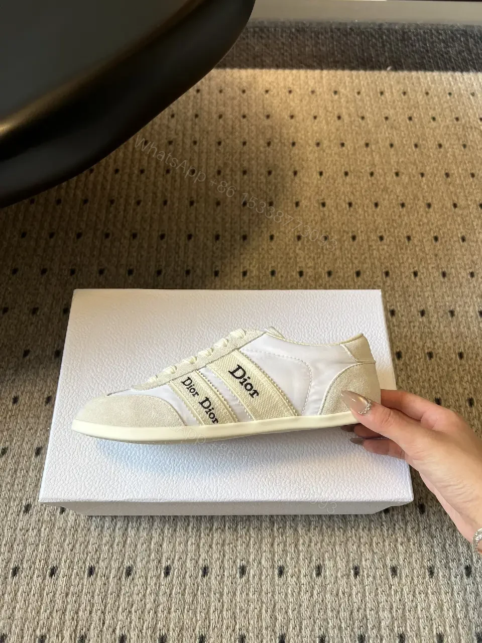 View 8 of White Premium Suede Mesh High-Tops, Subtle Luxe Comfort