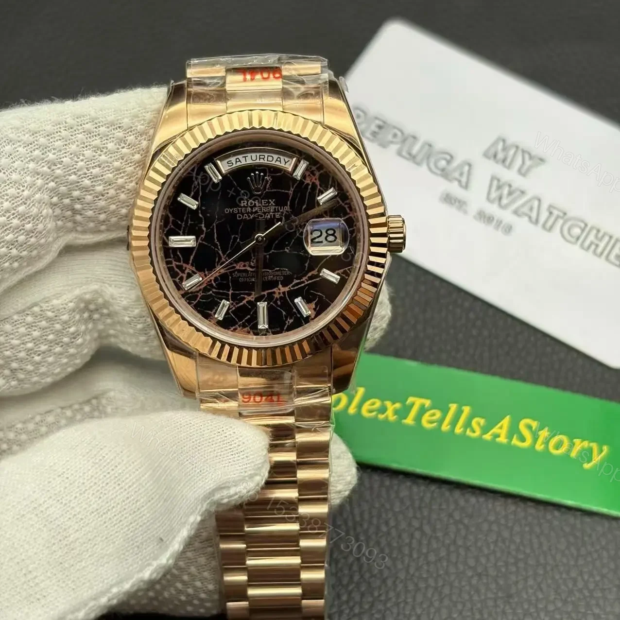 View 2 of Rolex Day-Date 40 Rose Gold Meteorite Dial