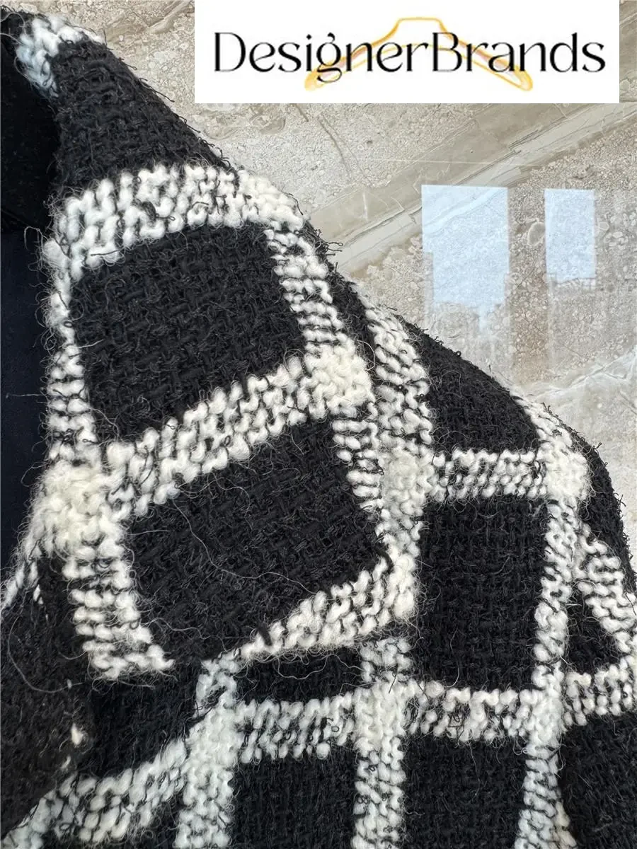 View 11 of Chanel Classic Black and White Plaid Tweed Jacket