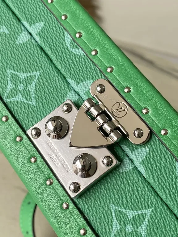 View 6 of Green Monogram Structured Bag - LV-Inspired, Durable, Versatile