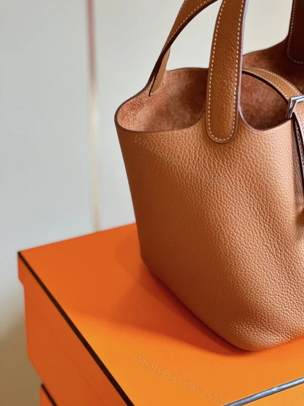 View 5 of Hermes Picotin 18 Brown Sliver Hardware
