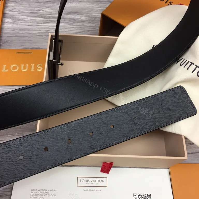 View 8 of Monogram Eclipse Belt: Two-Tone Luxury Belt with LV Buckle