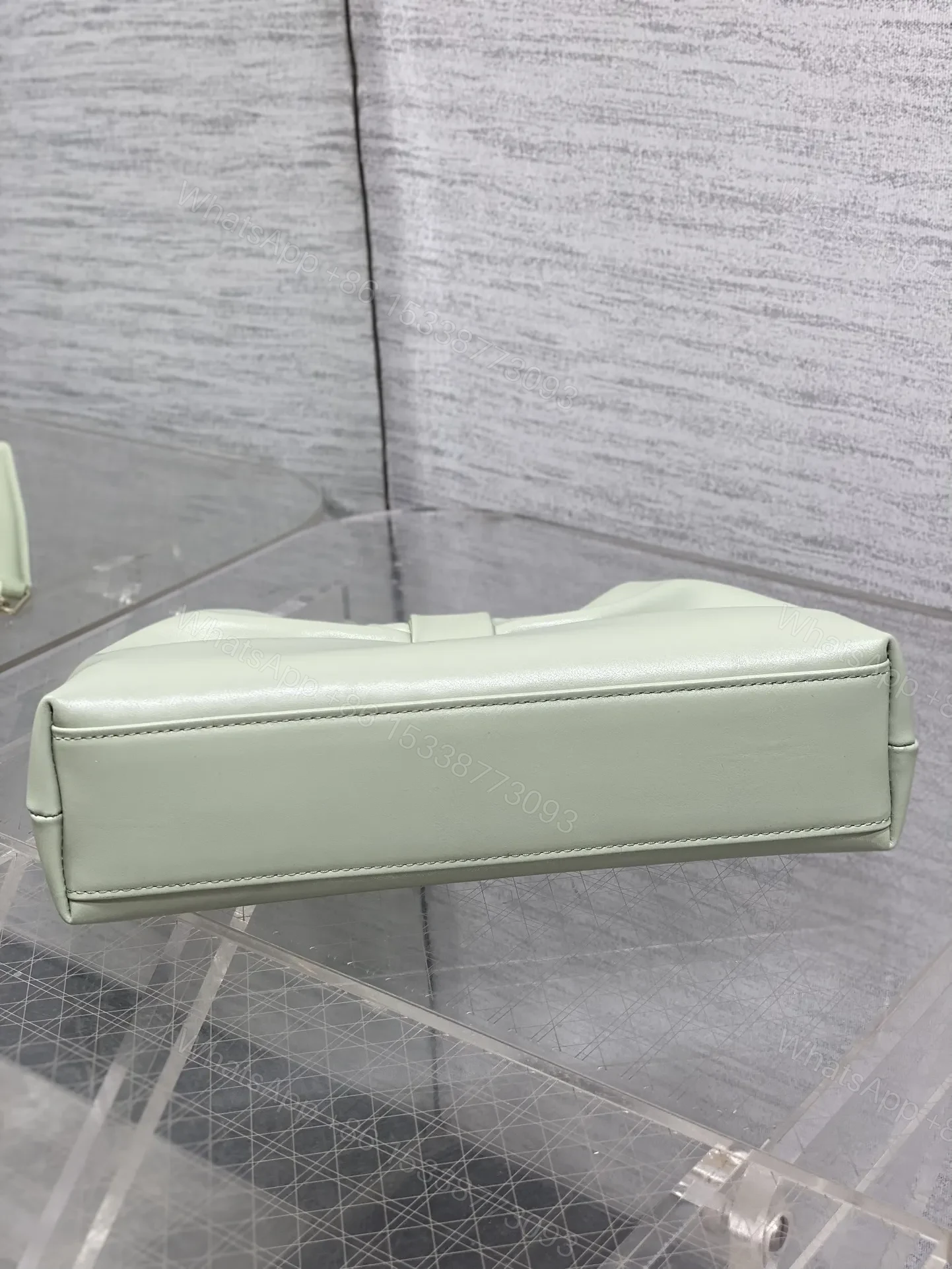 View 7 of Dior Bow Bag Green Lambskin