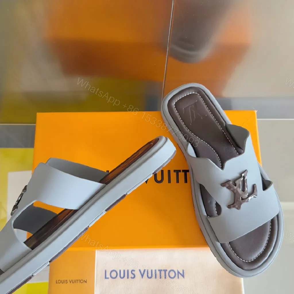 View 3 of Soft-Glow Gray Luxury Slip-Ons: Modern Comfort Sandals