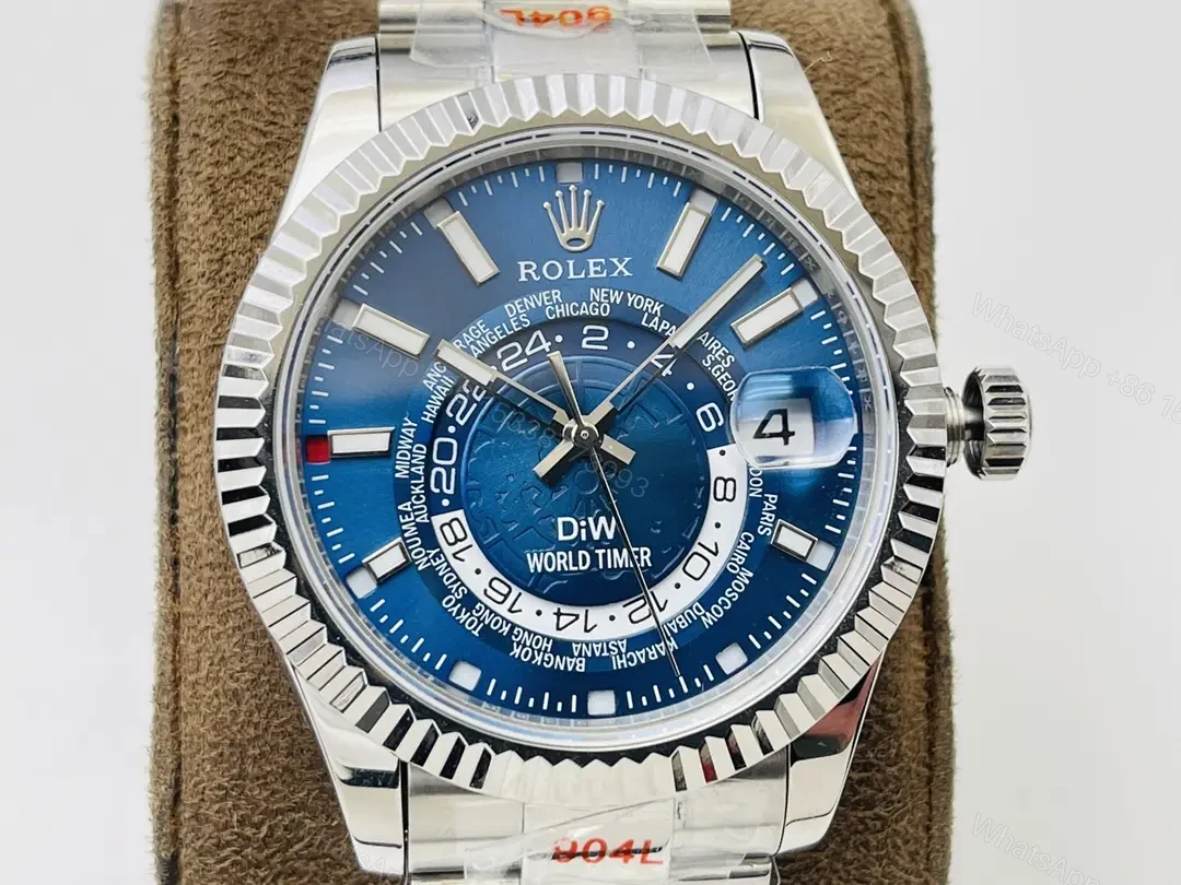 View 4 of Rolex Sky-Dweller Stainless Steel White Gold Blue Dial Oyster Bracelet 42mm RLX-SKY-SS-WG-BLU42-OYS