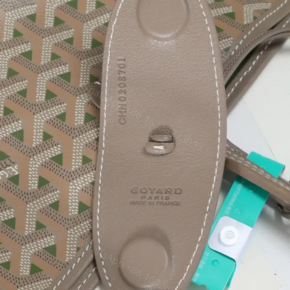 View 9 of 高仿Goyard*STLOUIP10滿印Tote手提袋咖綠免檢版小號