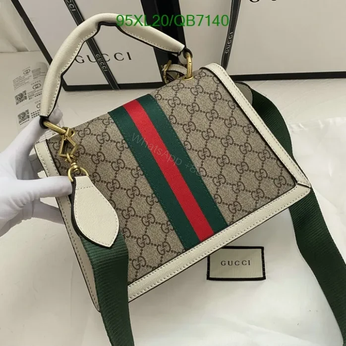 View 14 of Gucci Replica Queen Margaret Bee Bag QB71401 – GG Canvas & Leather Design