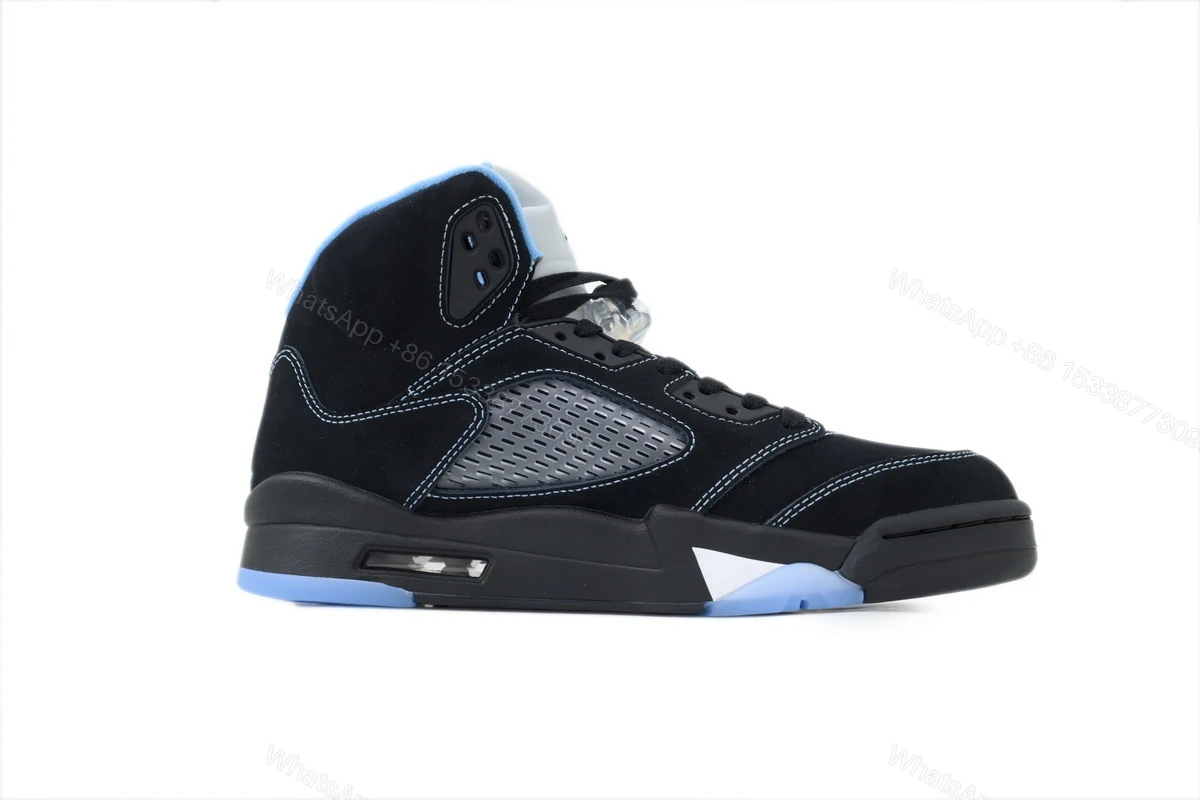 View 3 of Air Jordan 5 Retro 'Black University Blue' 2026 DD0587-008