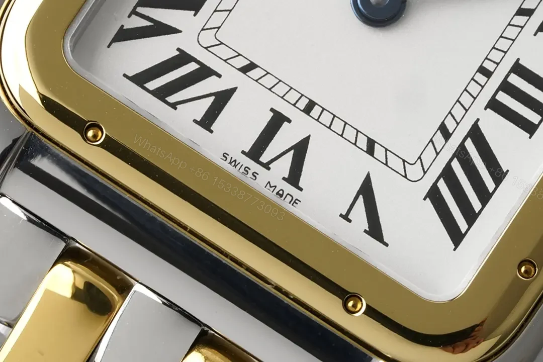 View 6 of KOR Factory Cartier Panthère de Cartier Two-Tone Stainless Steel and 18K Gold Watch – Silver Dial, Blue Hands, 27x37mm