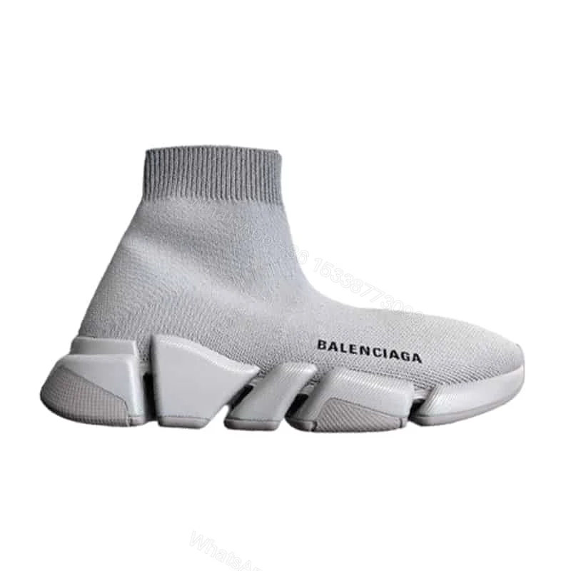 BALENCIAGA SPEED 2.0 SNEAKER IN GREY RECYCLED KNIT – BB142 — view 1