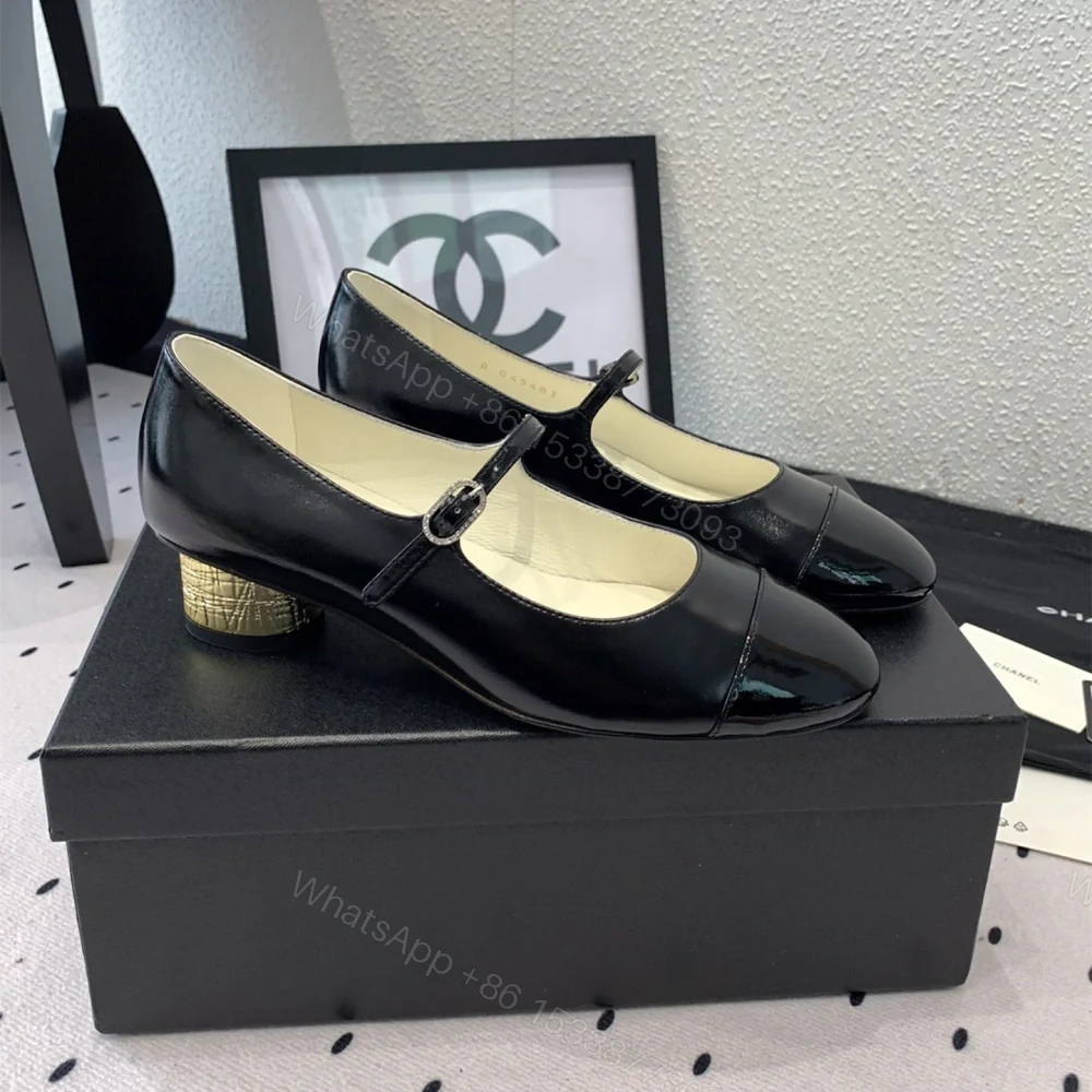 View 2 of 高仿Chanel*G38897Z小羊皮瑪麗珍單鞋黑色免檢版