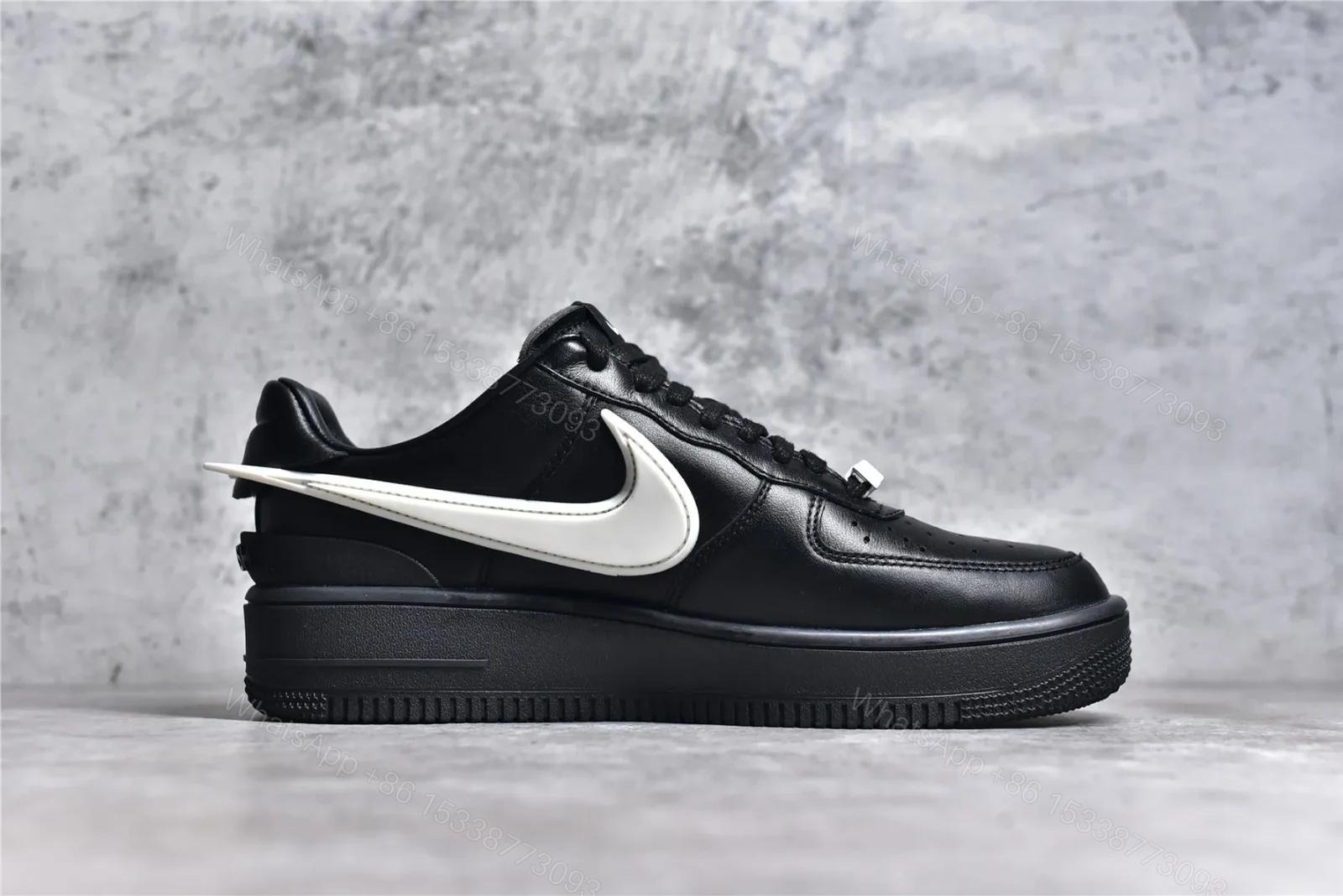 View 3 of AMBUSH x NK Air Force 1 Low Black Reps
