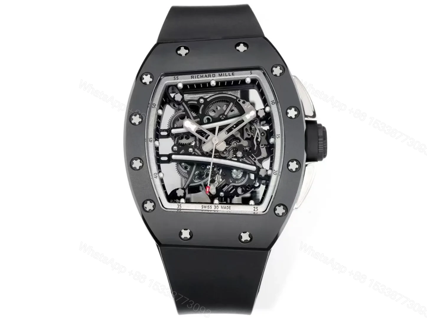 Richard Mille RM61-01 Watch TZP-N Zirconia Ceramic NTPT Carbon Fiber Case Skeleton Dial RMUL2 Manual Winding Movement Yellow Green Suspended Bridge Sports Edition RM61-01-ZC-NTPT-YG-RMUL2 — view 1
