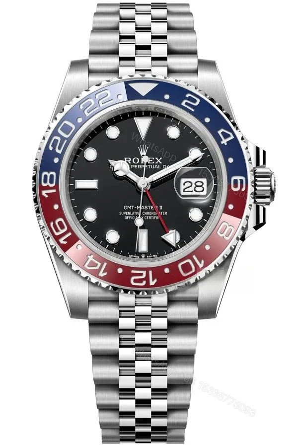 Rolex Super Clone Watches 1:1 Pepsi GMT-Master II 126710BLRO Jubilee 3285 Movement V3 — view 1