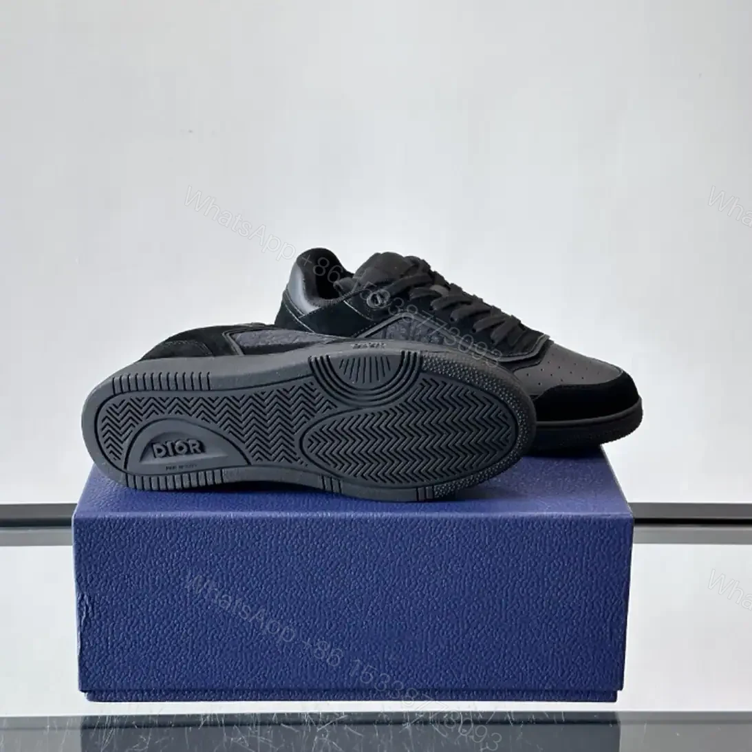 View 5 of DIOR B27 UPTOWN SNEAKERS BLACK SUEDE SMOOTH CALFSKIN AND BLACK OBLIQUE JACQUARD – CD213