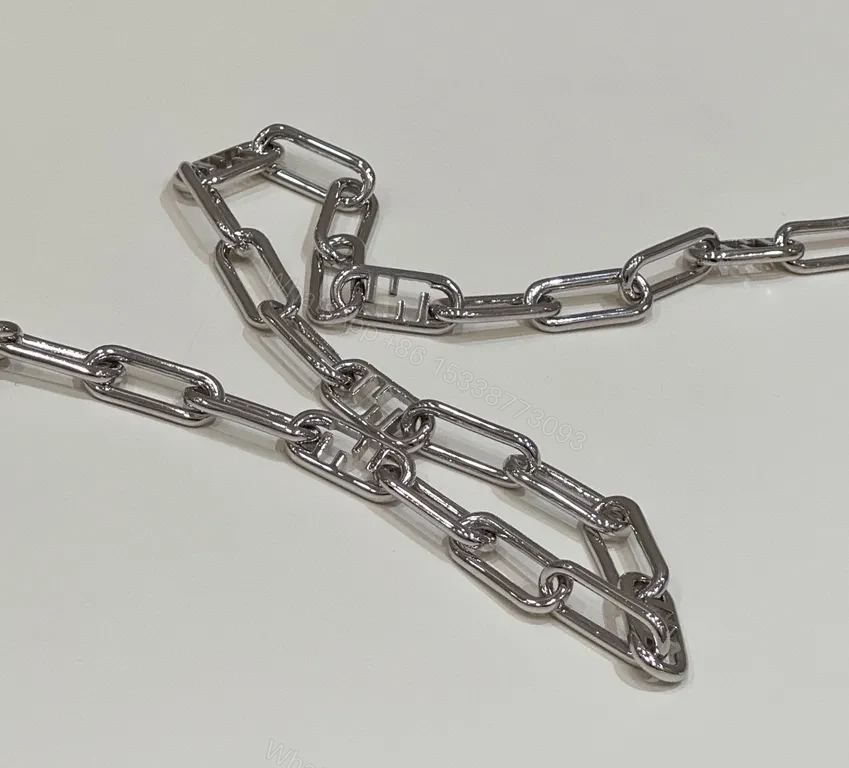 View 7 of Minimalist Chain-Link Necklace with Signature Hardware - Unisex Luxury