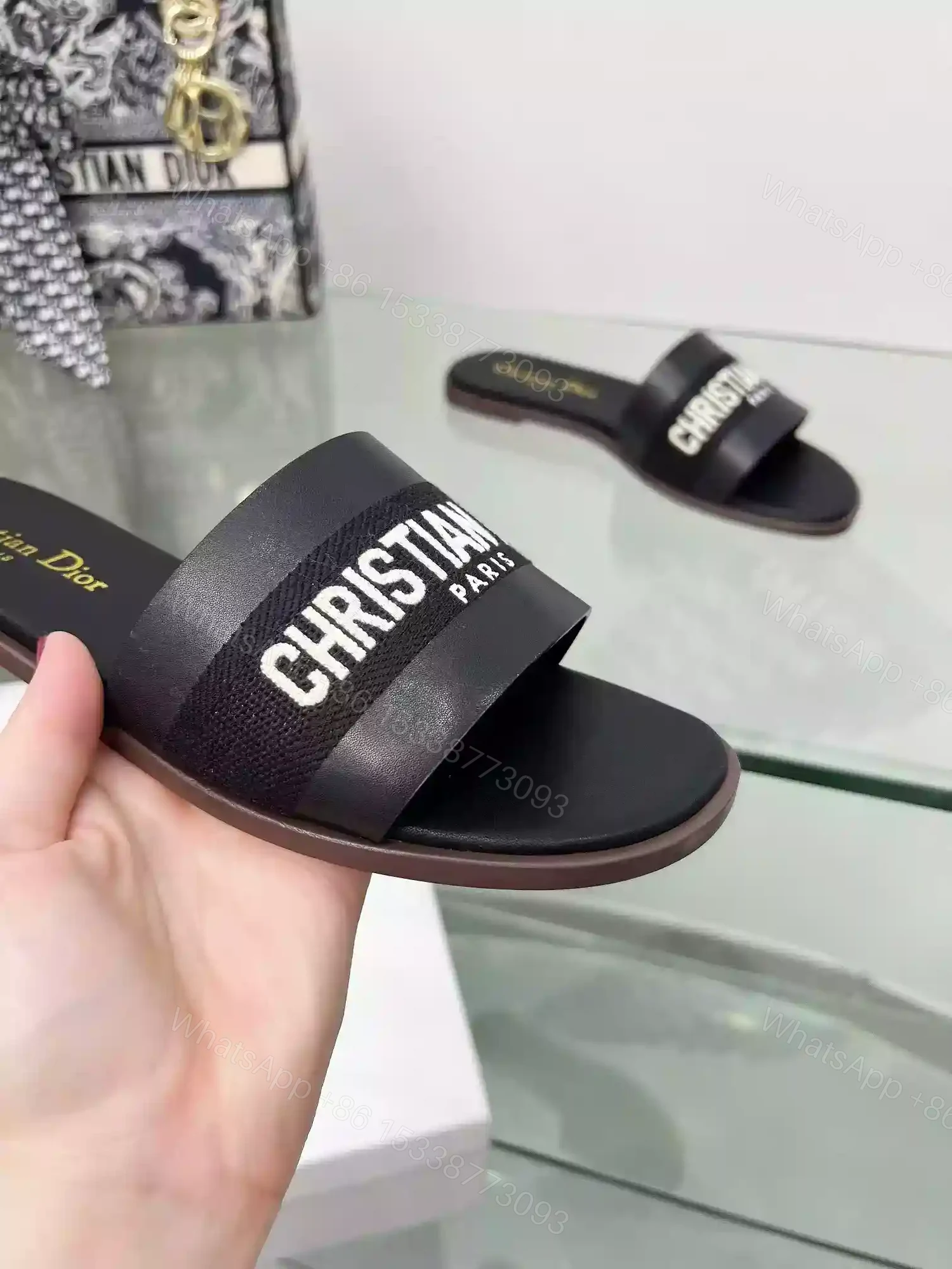 View 3 of Dior Dway Heeled Slide Black – SDD010