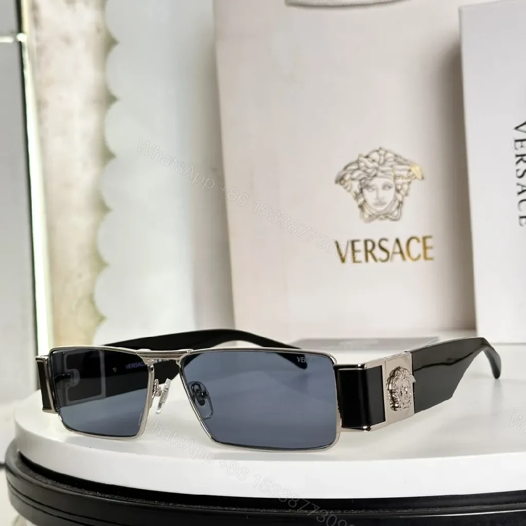 View 6 of Copper-Tone Lens, Silver Frame Sunglasses: Geometric Luxe