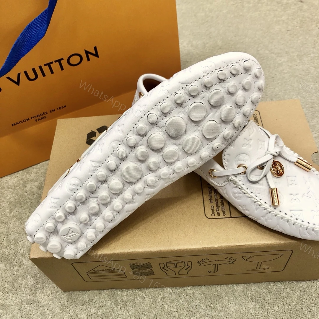 View 9 of LV WOMEN’S GLORIA FLAT LOAFERS WHITE ZOOM SHOES