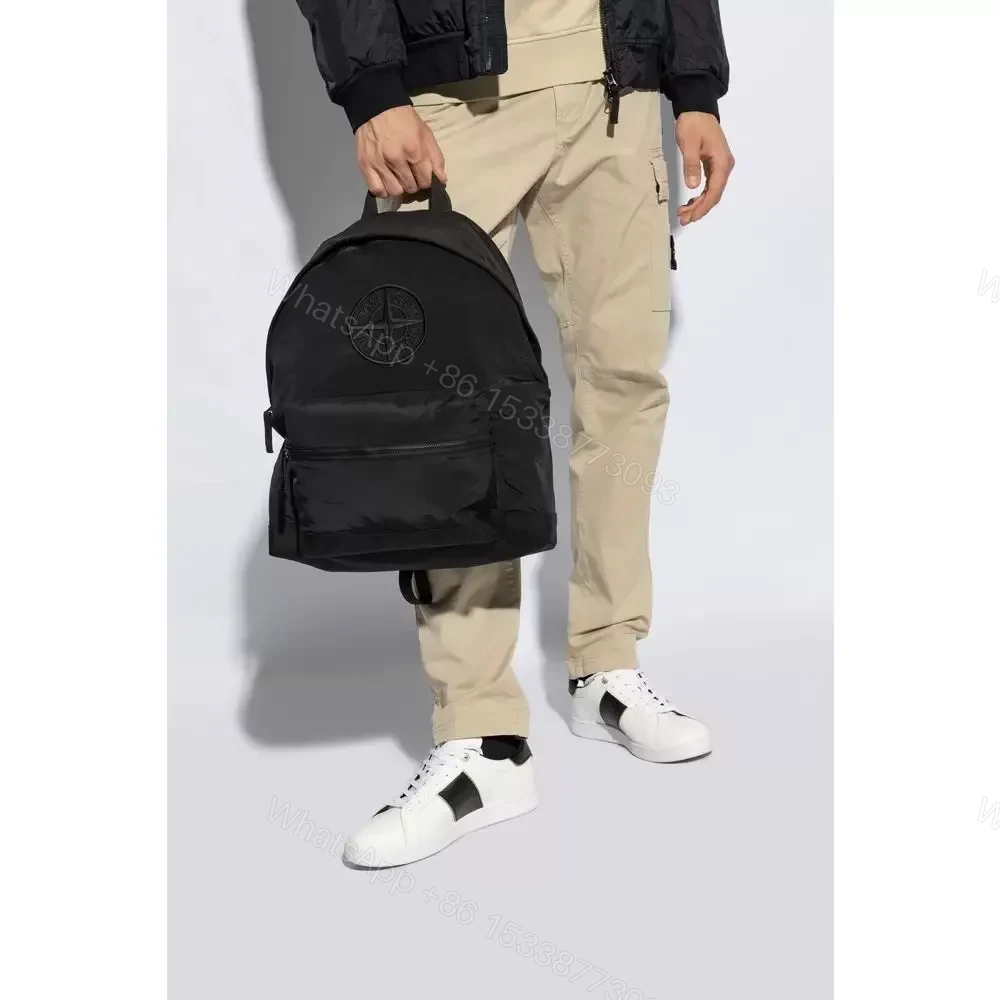 View 8 of Olive Stone Texture Backpack: Durable Everyday Carrier