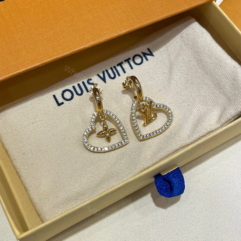 View 6 of MY LV HEART EARRINGS