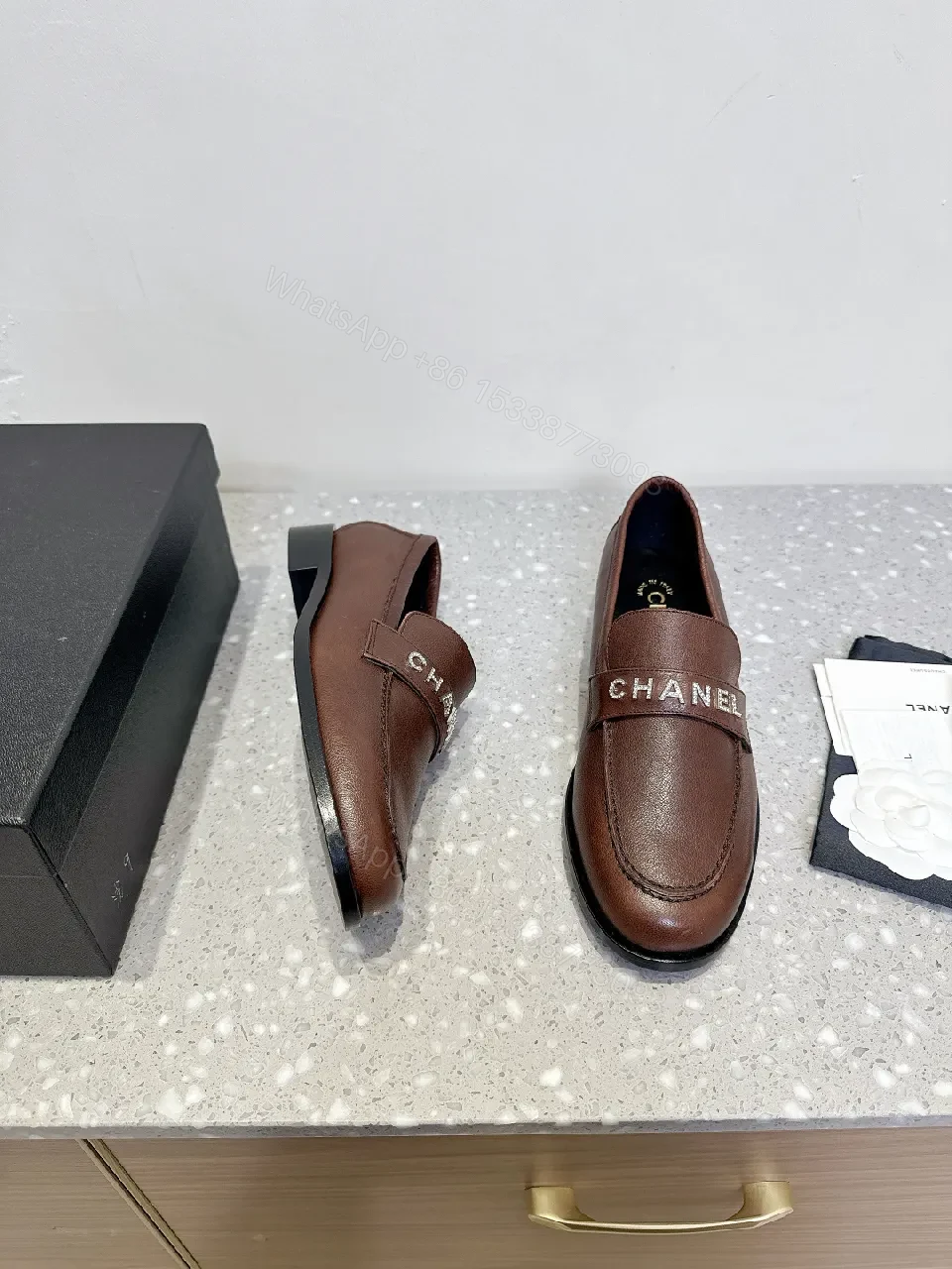 View 7 of Brown Leather Brogue Loafers with Signature Band — Premium Style Footwear