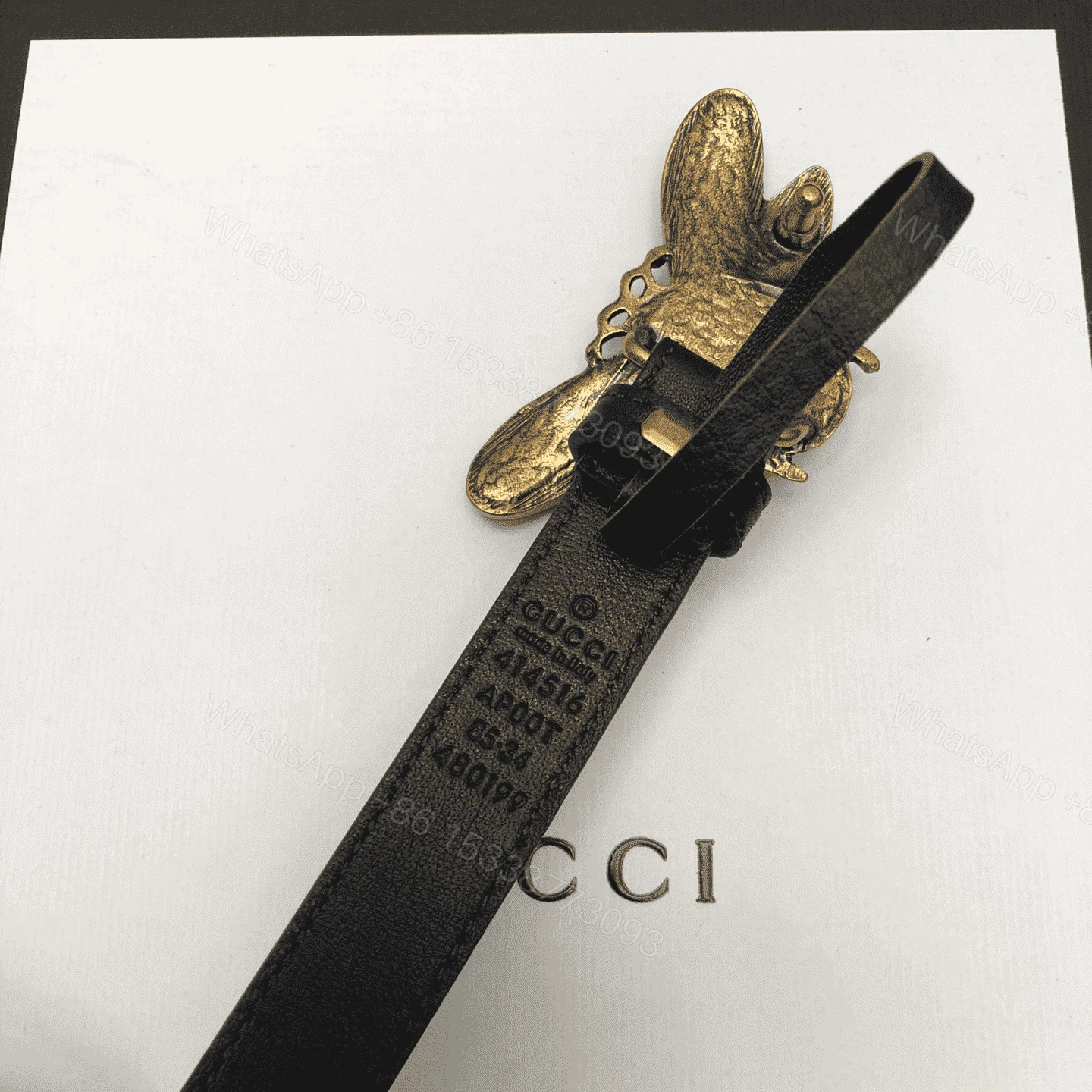 View 3 of GUCCI BEE BUCKLE BELT – B17