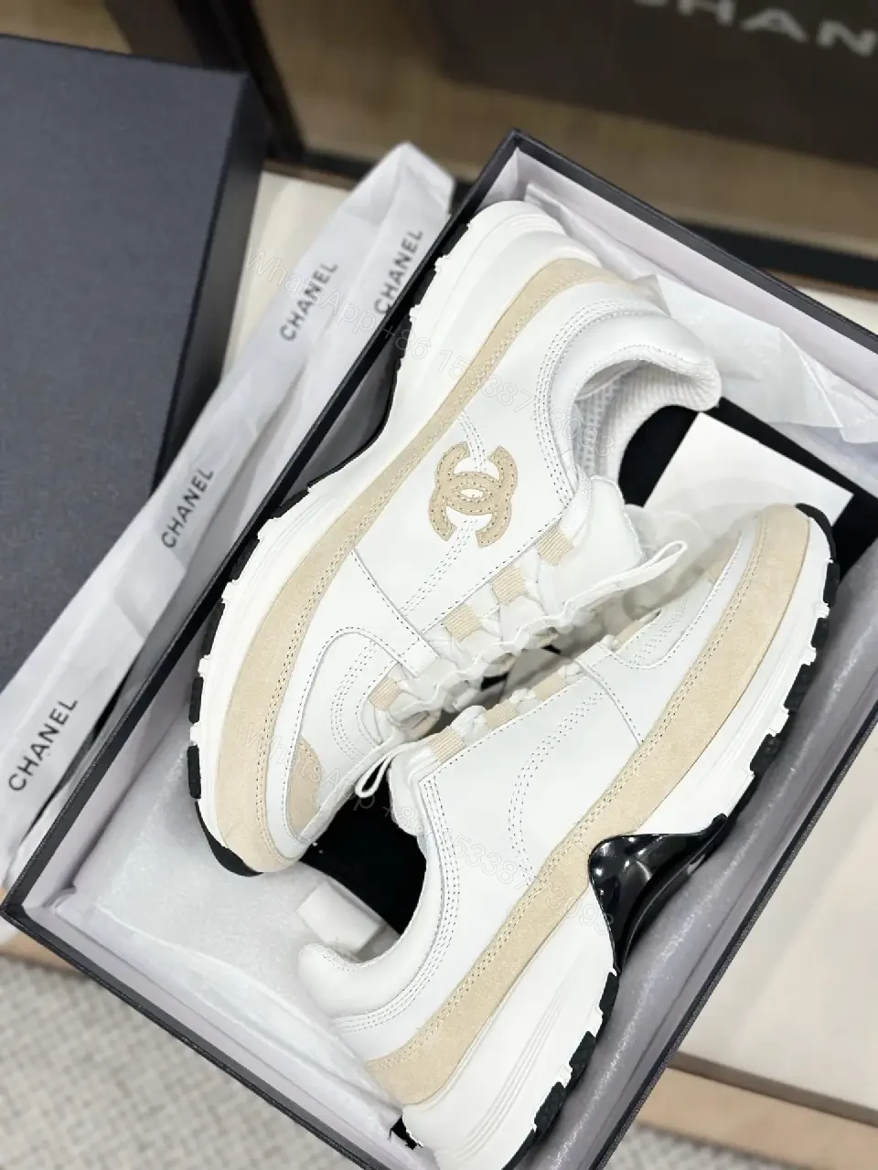 View 5 of Casual Luxe Sneakers: Off-White, Leather & Suede Comfort