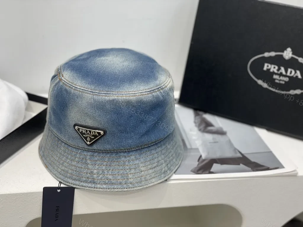 Chic Prada Denim Bucket Hat â€” Luxury Everyday Wear — view 1