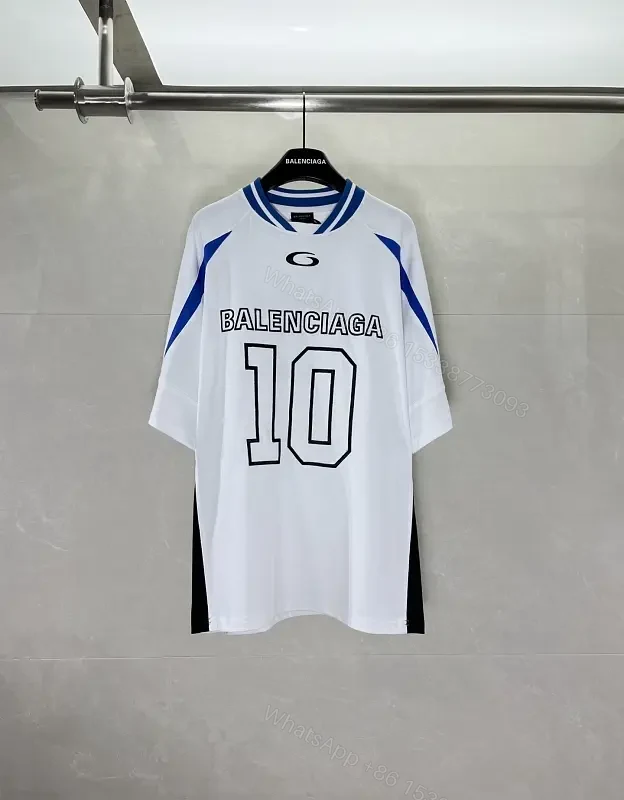 White Cotton Oversized Jersey Bold BALENCIAGA 10 Jersey — view 1