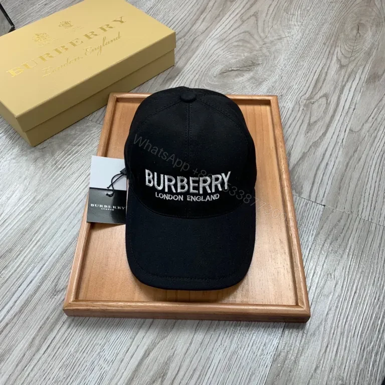 View 9 of Burberry Black Cap â€” Embroidered Luxury, Everyday Style