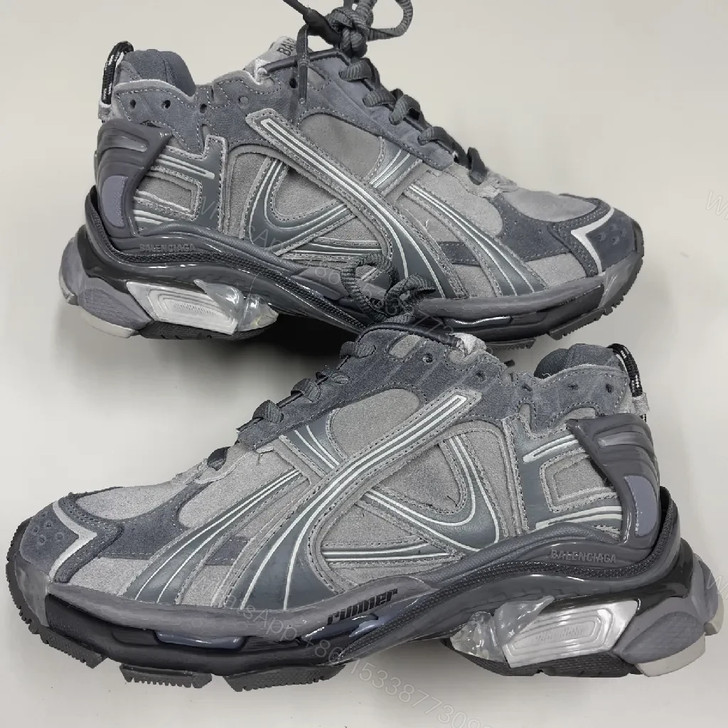 View 6 of Chunky Texture Sneakers: Suede-Mesh Comfort, Luxe Streetwear