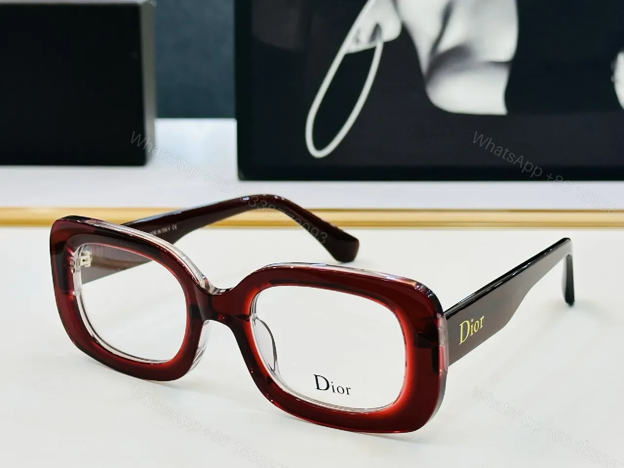 View 5 of Oversized Dioré Frame Eyewear: High-Gloss Acetate, Luxe, Bold Statement