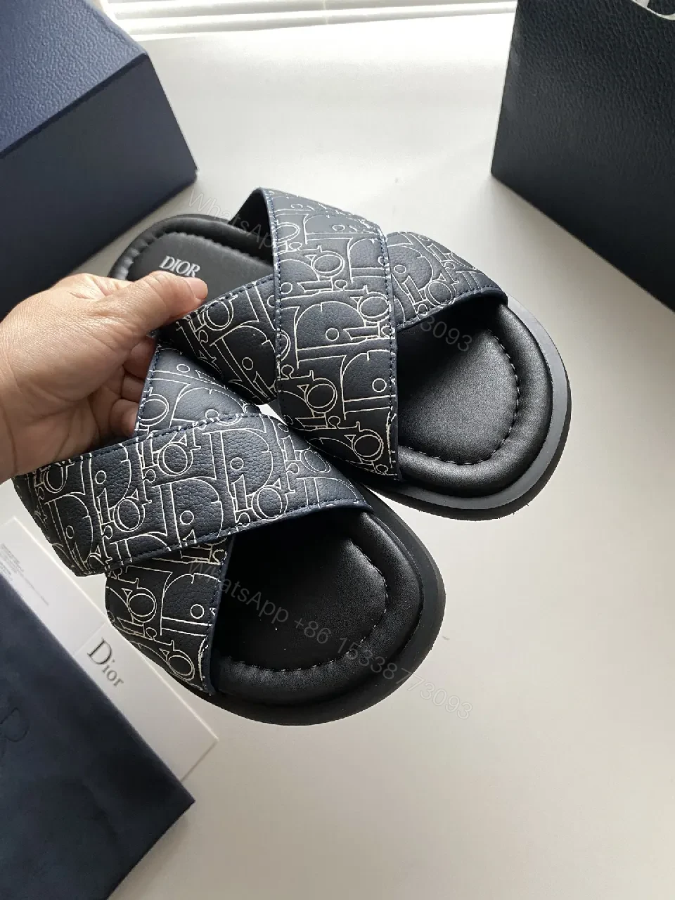 View 8 of Monogram Luxe Slide: Premium Comfort, Unisex Designer-Style