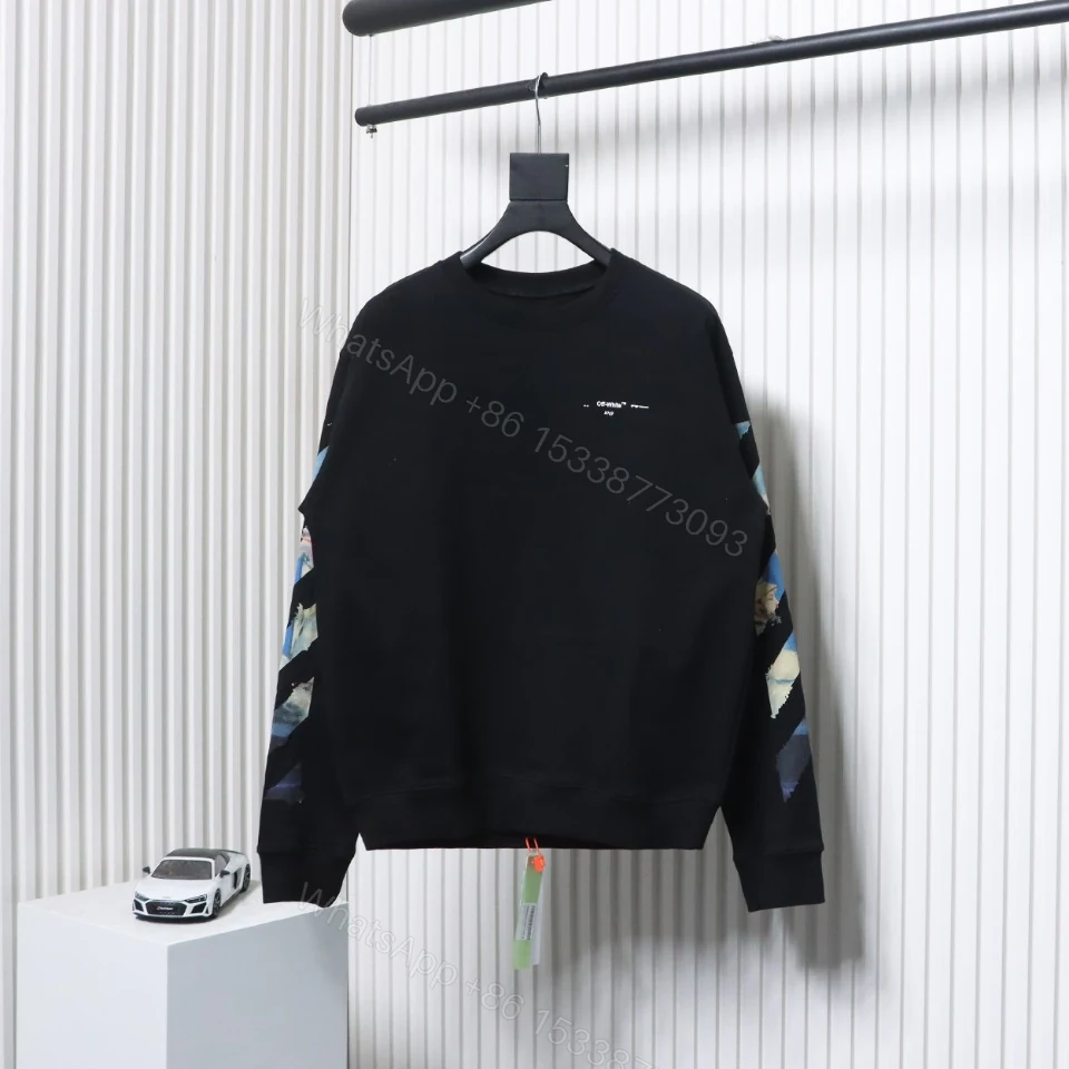 View 5 of Off-White Oil Painting Printed Black Hoodie