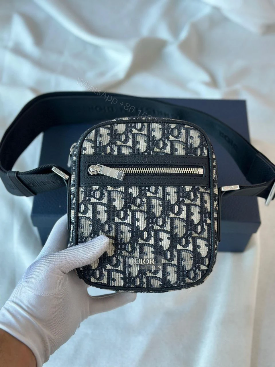 View 2 of CHRISTIAN DIOR Oblique Messenger Pouch Beige