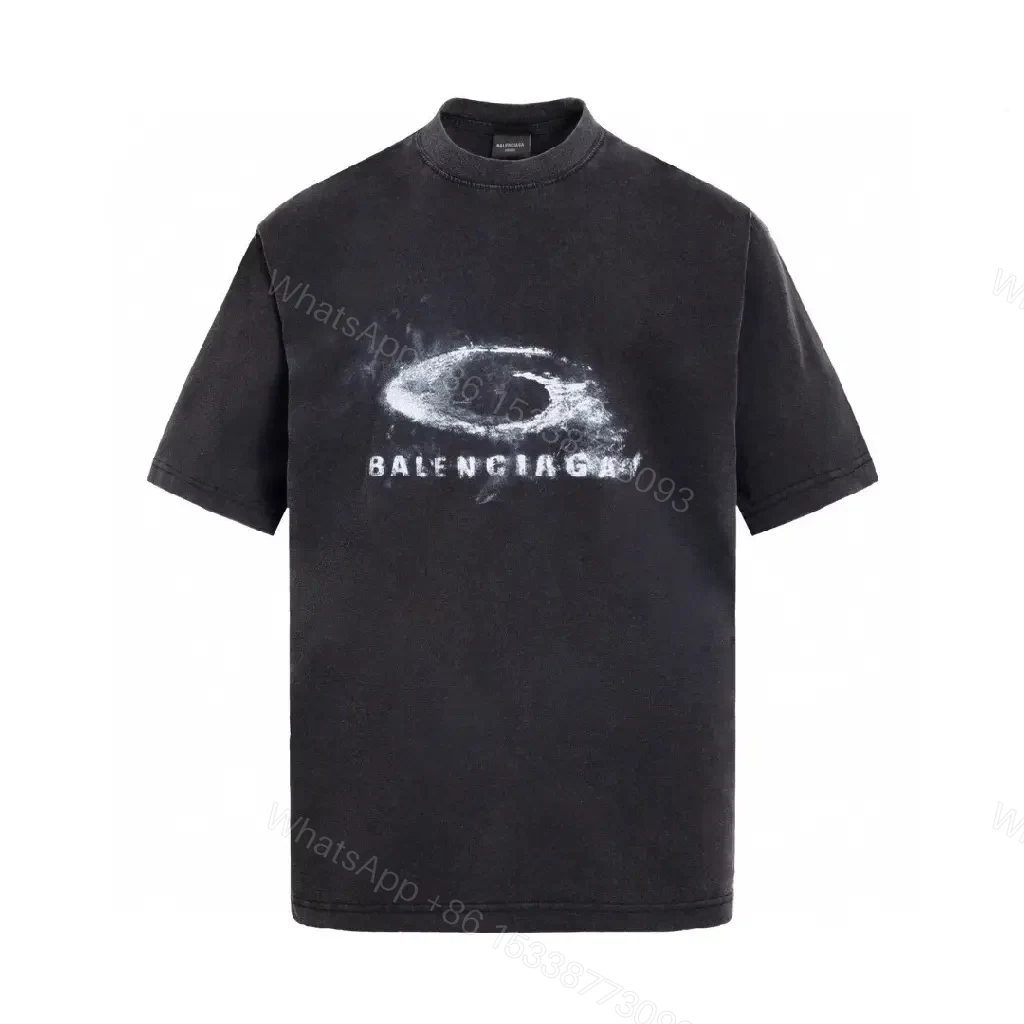 View 3 of Black Cotton Graphic Tee / Elevated Streetwear / Subtle Luxe Print T-Shirt