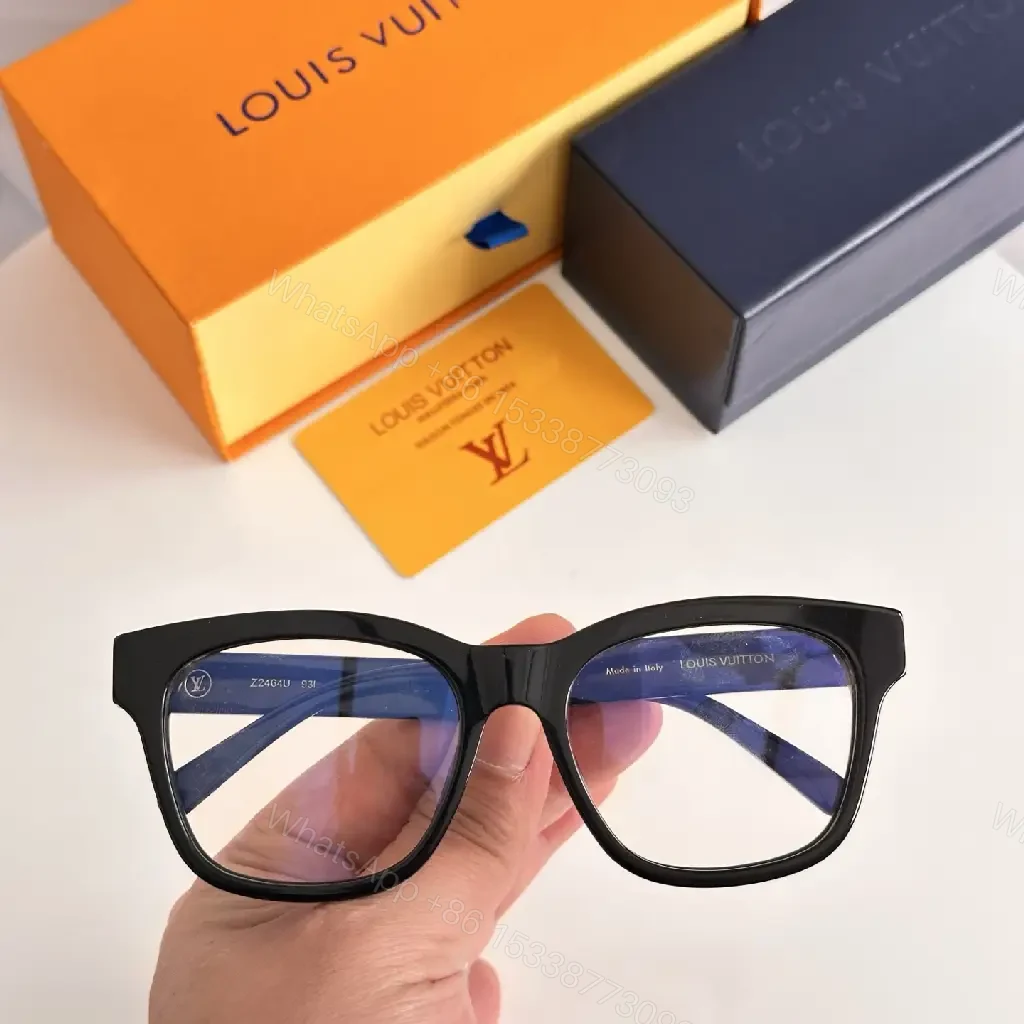 View 10 of Black Acetate Modern Frame with LV Detail Eyewear