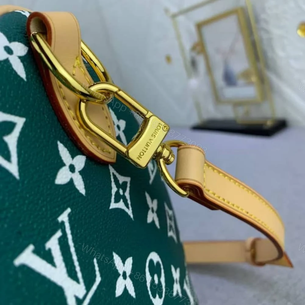 View 7 of Louis Vuitton Design On The Catwalk Speedy P9 Bandoulière Bag Green 30Cm