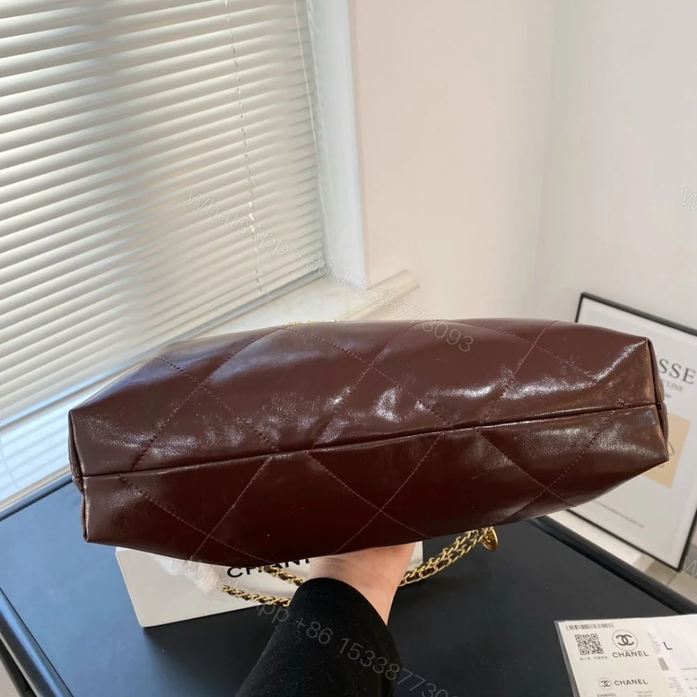 View 4 of Chanel 22 Large Handbag Dark Brown 41Cm