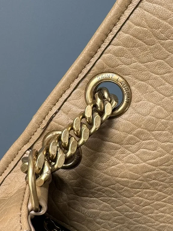 View 3 of Chic Pebbled Leather Bag â€” Textured Luxury, YSL Hardware, Crossbody