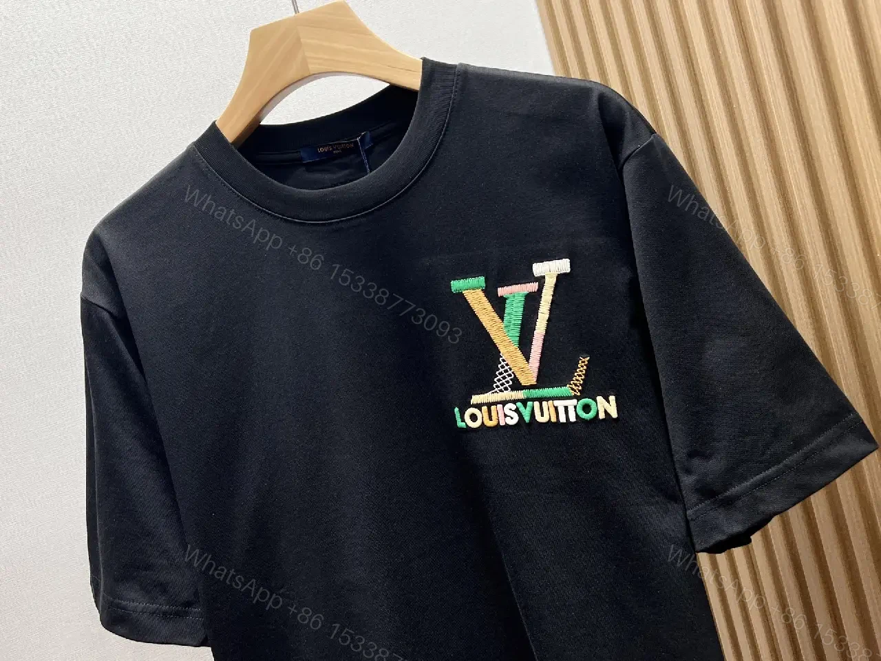 View 3 of Bold Logo Tee: Multicolor LV Detailing, Premium Streetwear Tee