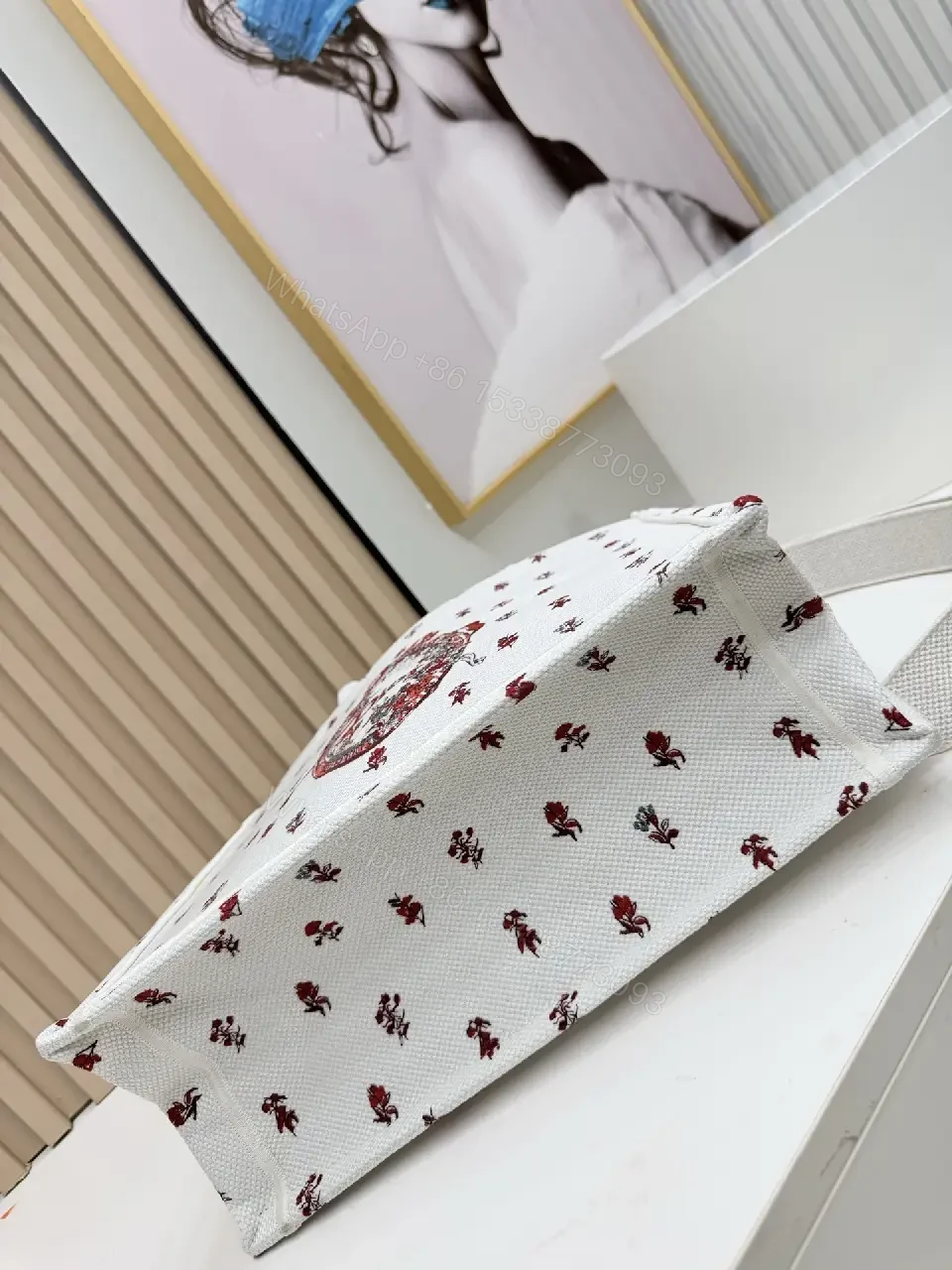 View 2 of Chic Couture Tote: Luxe Canvas Bag with Padded Handles